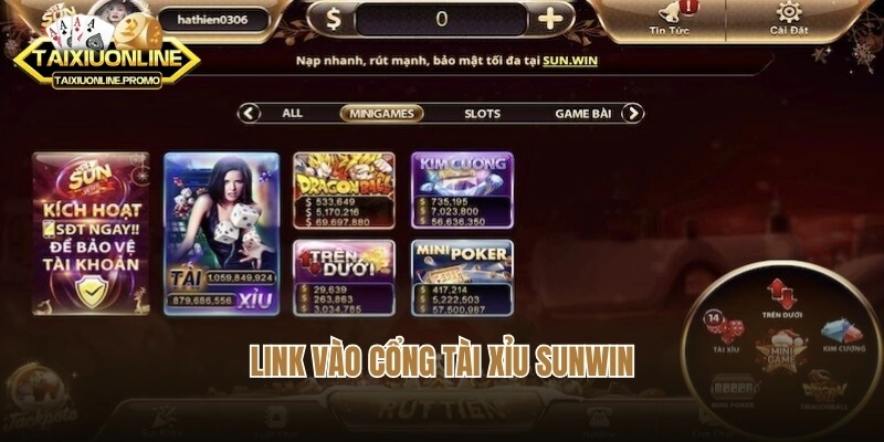 Link vào cổng tài xỉu Sunwin