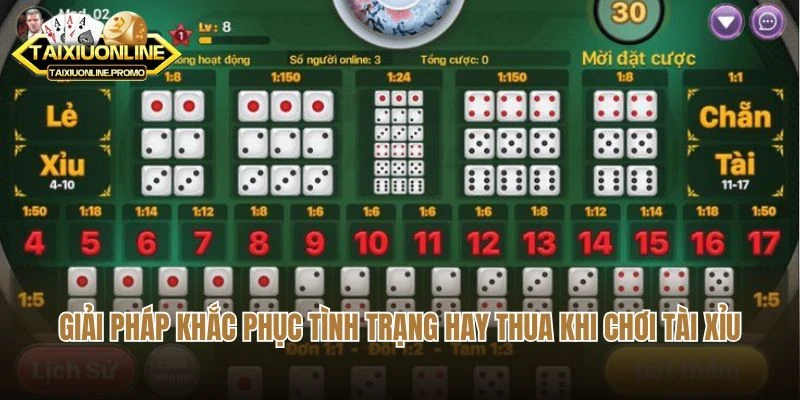 Giải pháp khắc phục tình trạng hay thua khi chơi Tài Xỉu