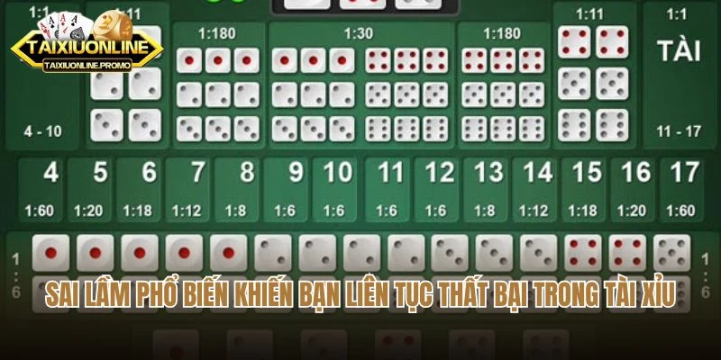 Sai lầm phổ biến khiến bạn liên tục thất bại trong Tài Xỉu