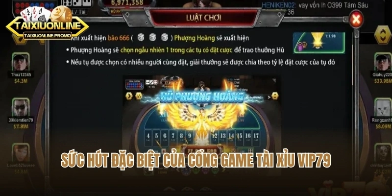 Sức hút đặc biệt của cổng game tài xỉu Vip79